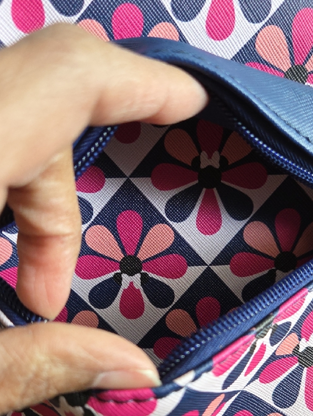 Disney Minnie Mouse Pink Floral Mini Backpack with Navy Accents - Picture 11 of 11